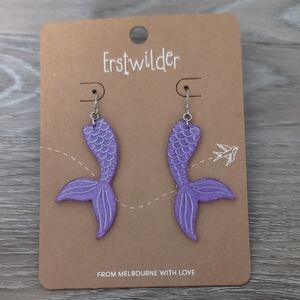 Erstwilder Purple Mermaid Tail Earrings